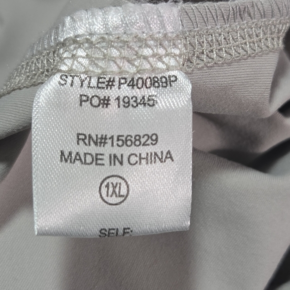 White Birch Womens Gray Black Faux Leather Contrast Moto Leggings Size 1XL - Picture 5 of 6